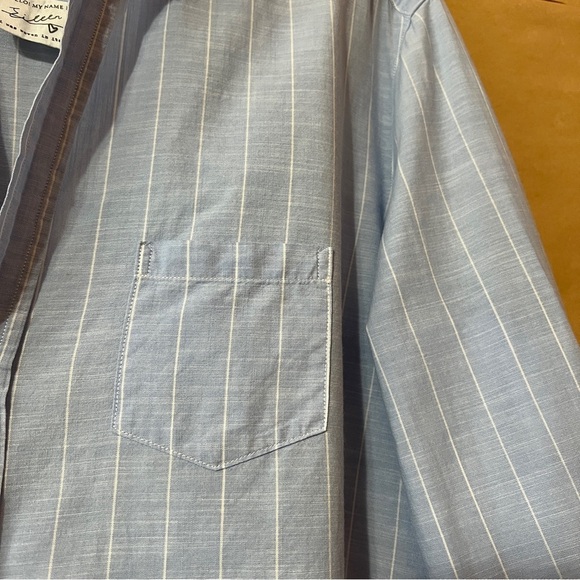 Frank & Eileen | Eileen Relaxed Button Up Shirt Striped Italian Cotton Size M - Picture 4 of 12